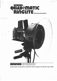 Bowens Ltd Quadmatic Ringlite manual. Camera Instructions.